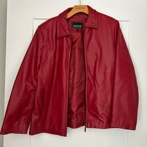Red Genuine Adler Leather Jacket